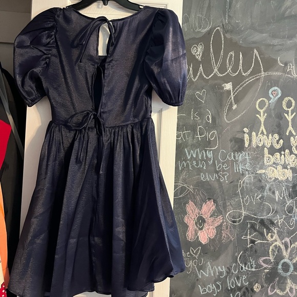 alter’d state iridescent flowy puffer sleeve mini dress! - Picture 4 of 5